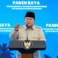 Presiden Prabowo Subianto saat memimpin Panen Raya Serentak bersama TNI di Kabupaten Malang, Jawa Timur, Jumat (17/7/2026). (Tangkapan Layar Youtube BPMI Setpres)