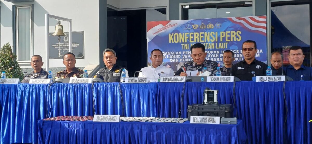 Press Rilis di Mako Kodaeral IV, Batuampar, Kota Batam, Kepri, Sabtu (18/7/2026).