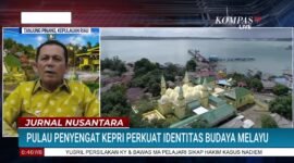 Gubernur Kepri Ansar Ahmad memaparkan sejarah panjang Pulau Penyengat sebagai pusat peradaban Melayu sekaligus salah satu tonggak penting lahirnya Bahasa Indonesia dalam program Jurnal Nusantara Kompas TV bertajuk “Pulau Penyengat Perkuat Identitas Budaya Melayu”, Sabtu (4/7/2026). Foto: Istimewa