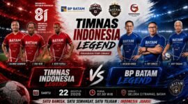 Sejumlah legenda Timnas Indonesia akan turun ke lapangan dalam Batam International Football Series 2026 pada 22–23 Agustus 2026.. Foto Istimewa