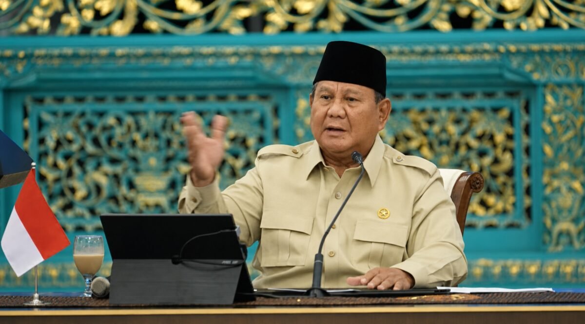 Presiden Prabowo Subianto saat bertemu dengan pengusaha Kamar Dagang dan Industri (Kadin) Indonesia pusat dan daerah di Istana Negara, Jakarta, Jumat (31/7/2026). (Tangkapan Layar BPMI Setpres)