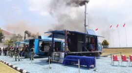 TNI Angkatan Laut bersama Polri, BNN, BIN, dan Bea Cukai memusnahkan 1,3 ton narkotika jenis ketamine di Mako Kodaeral IV, Batam, Rabu (12/8/2026). Foto: Istimewa