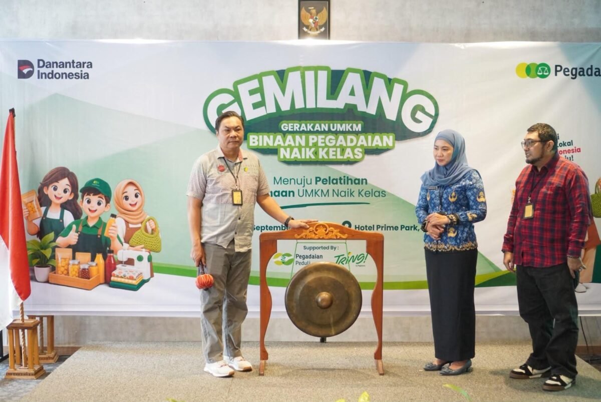 PT Pegadaian Kantor Wilayah II Pekanbaru membekali 30 UMKM binaannya dengan strategi penguatan produk dan merek melalui program GEMILANG. Foto: Istimewa