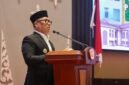 Wakil Gubernur Kepri, Nyanyang Haris Pratamura berpidato dalam rapat paripurna digelar di DPRD Kepri, Dompak, Tanjungpinang, Rabu (16/9/2026). (Harun/DISKOMINFO KEPRI)