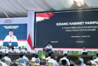 Presiden Prabowo Subianto memimpin Sidang Kabinet Paripurna (SKP) Dua Tahun Pertama Pemerintahan Kerja Nyata untuk Negeri di halaman tengah Kompleks Istana Kepresidenan Jakarta, pada Rabu (21/10/2026). Foto: BPMI Setpres/Muchlis Jr