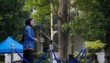 Menkomdigi), Meutya Viada Hafid, saat menjadi Inspektur Upacara Peringatan Hari Sumpah Pemuda ke-98 di Lapangan Antakupa, Kementerian Komunikasi dan Digital, Jakarta, Rabu (28/10/2026). (Ses Ditjen KPM)