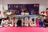 KONI Batam memantau langsung persiapan atlet ju-jitsu yang menjalani training center (TC) di Dojo Kenacha Martial Arts Academy, Mall Botania 2 (MB2), Batamcentre, Rabu (14/10/2026) malam. Foto: Istimewa