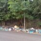 Tumpukkan sampah di pinggir jalan depan Lytech Batam arah. Foto: Metroposid
