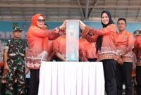 Ketua TP-PKK Batam, Erlita Amsakar, saat menghadiri Jambore PKK tahun lalu. Dok HUMAS DISKOMINFO BATAM