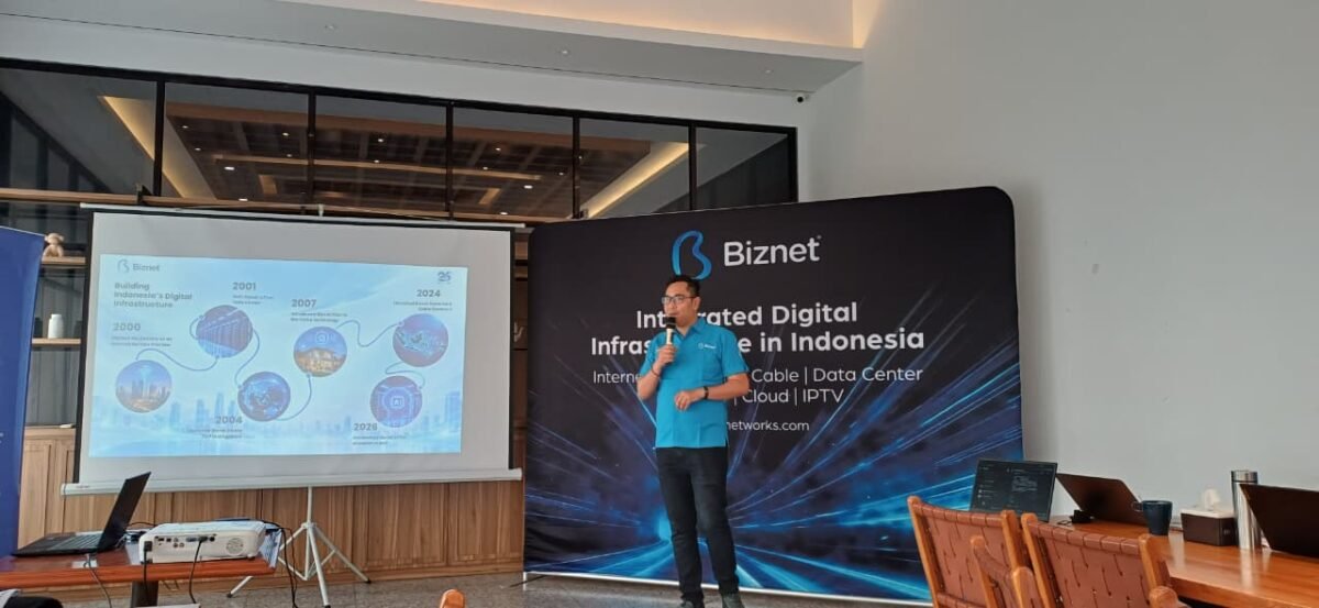 Vice President Biznet, I Gede Novrada Budiarta, saat di Batam, Kamis (8/10/2026).